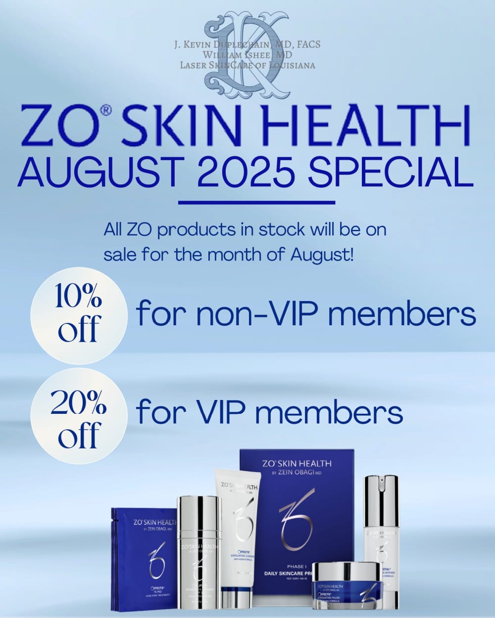 August ZO Skin Health special